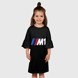 Платье клеш для девочки Bmw sport formula 1, цвет: 3D-принт — фото 2