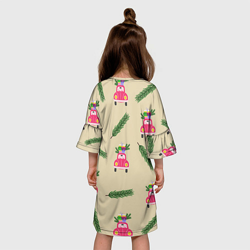 Детское платье Машина с подарками / 3D-принт – фото 4