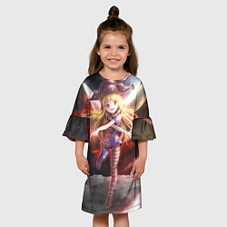 Платье клеш для девочки Touhou Project Клаунпис, цвет: 3D-принт — фото 2