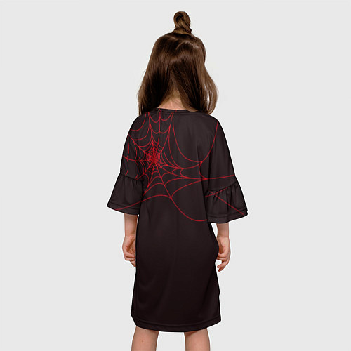 Детское платье Красная паутина / 3D-принт – фото 4