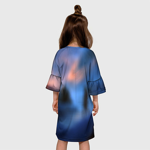 Детское платье Ведьмак лого волка / 3D-принт – фото 4