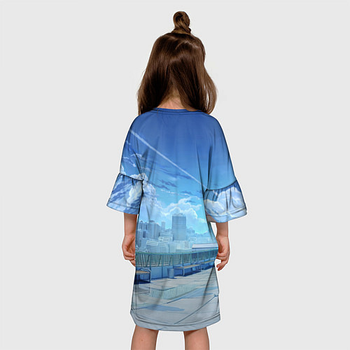 Детское платье Love Money Rock-n-Roll крыша школы / 3D-принт – фото 4