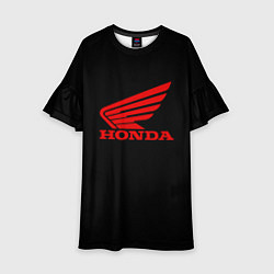 Платье клеш для девочки Honda sportcar, цвет: 3D-принт