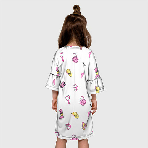 Детское платье Дарья - в стиле барби: аксессуары паттерн / 3D-принт – фото 4