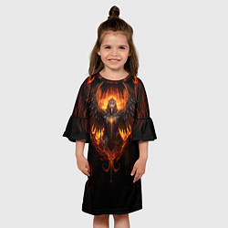 Платье клеш для девочки Дерзкий Феникс, цвет: 3D-принт — фото 2