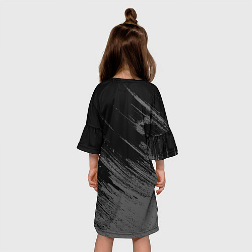 Детское платье Балудрс гейт лого - черно-белый / 3D-принт – фото 4