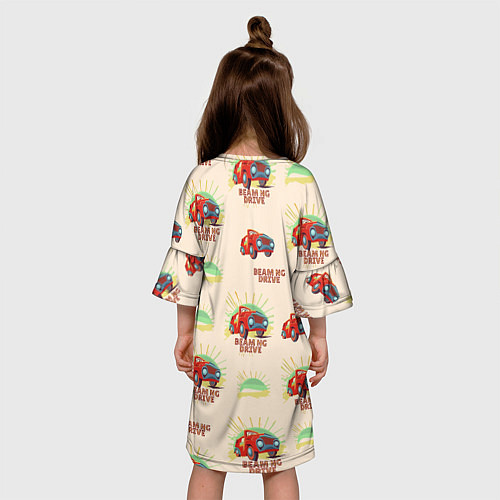 Детское платье Машина ретро / 3D-принт – фото 4