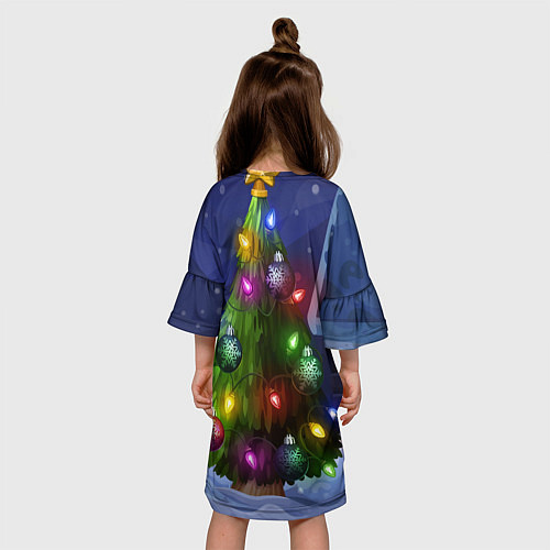 Детское платье Дракон с подарком у елки / 3D-принт – фото 4