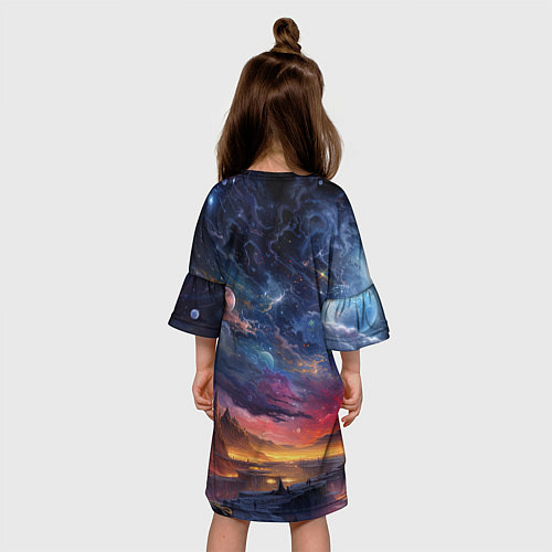 Детское платье Звездные Миры / 3D-принт – фото 4