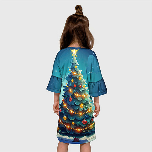 Детское платье Новогодняя елка / 3D-принт – фото 4
