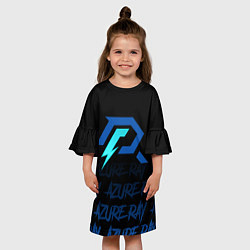 Платье клеш для девочки Azure ray, цвет: 3D-принт — фото 2