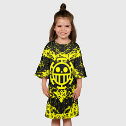 Платье клеш для девочки Ван Пис символ Трафальгара, цвет: 3D-принт — фото 2