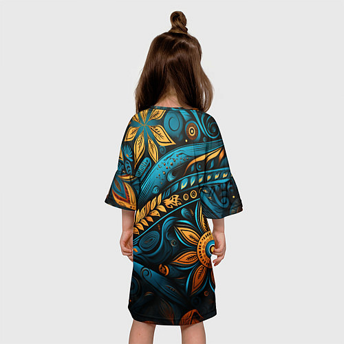 Детское платье Узор с растительными элементами / 3D-принт – фото 4