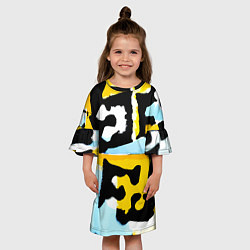 Платье клеш для девочки Абстрактная композиция, цвет: 3D-принт — фото 2