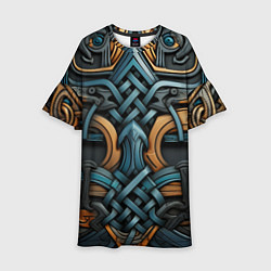 Детское платье Асимметричный узор в скандинавском стиле