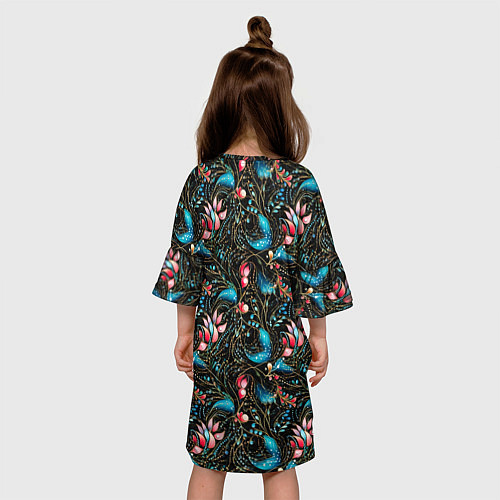 Детское платье Узор из страз на темном фоне / 3D-принт – фото 4