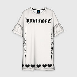 Платье клеш для девочки Lunamore white, цвет: 3D-принт