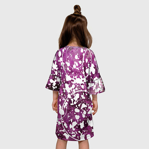 Детское платье Абстракция - круги на пурпурном / 3D-принт – фото 4