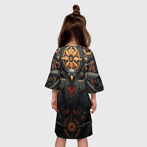 Детское платье Ворон в славянском стиле / 3D-принт – фото 4