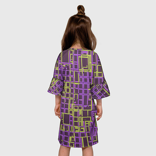 Детское платье Разноцветные толстые линии / 3D-принт – фото 4