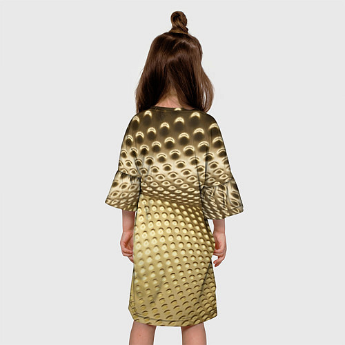 Детское платье Золотая сетка абстракция / 3D-принт – фото 4