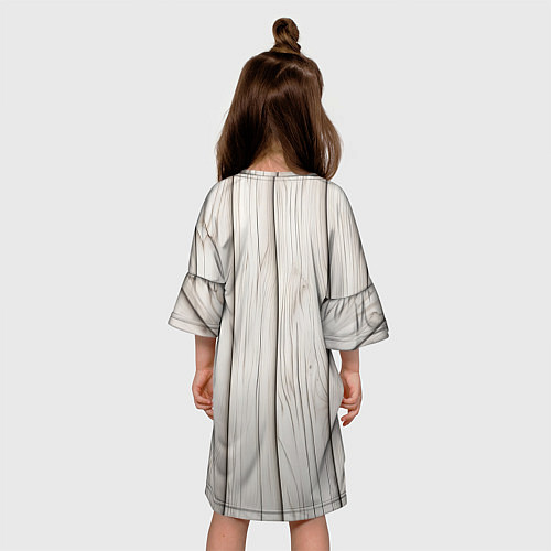 Детское платье Паттерн светлое дерево - нейросеть / 3D-принт – фото 4