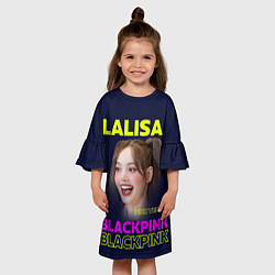 Платье клеш для девочки Lalisa - девушка из группы Blackpink, цвет: 3D-принт — фото 2