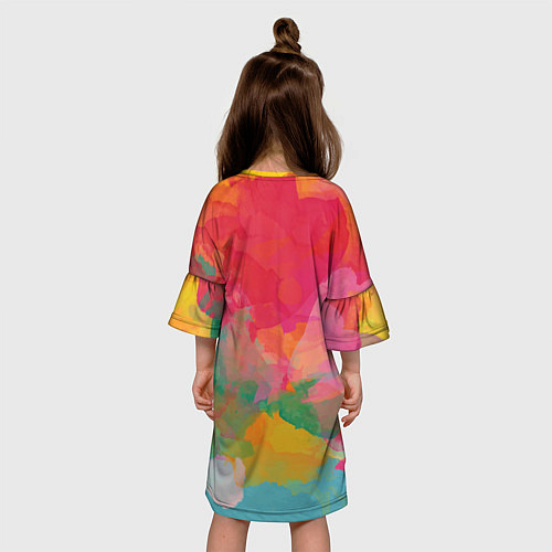 Детское платье Спектр акварели / 3D-принт – фото 4