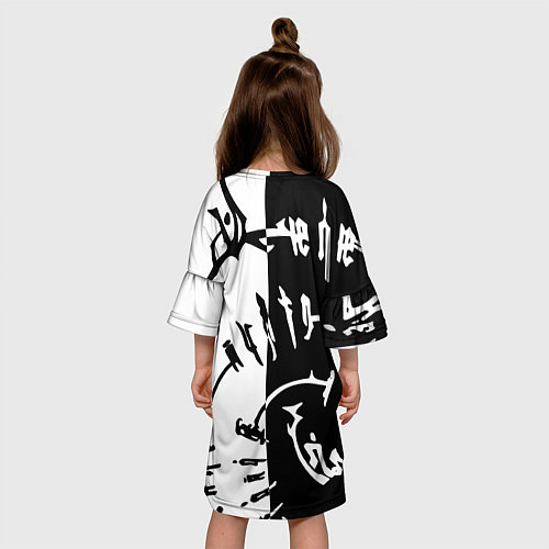 Детское платье Астарион - знак на спине чб / 3D-принт – фото 4