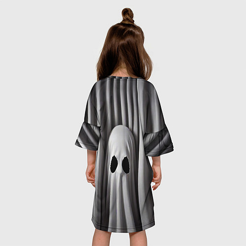 Детское платье Серые шторы и призрак / 3D-принт – фото 4