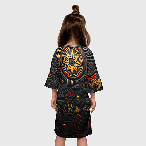 Детское платье Абстрактный узор в славянской стилистике / 3D-принт – фото 4
