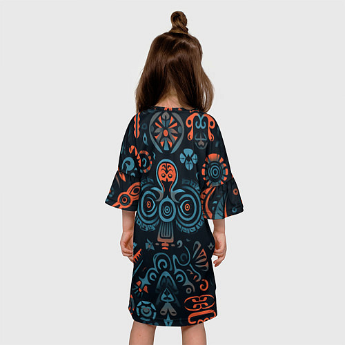 Детское платье Абстрактный рисунок в славянском стиле / 3D-принт – фото 4