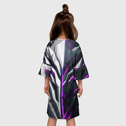 Детское платье Броня адская и райская фиолетовая / 3D-принт – фото 4