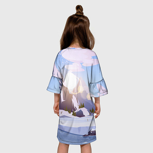 Детское платье Символ года дракон 2024 / 3D-принт – фото 4