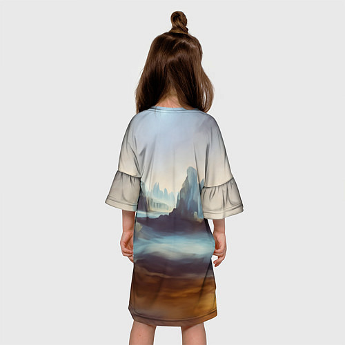 Детское платье Нейросеть - азиатская Мона Лиза / 3D-принт – фото 4