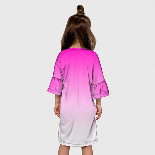 Детское платье Розово-белый градиент / 3D-принт – фото 4