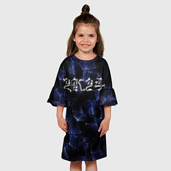 Платье клеш для девочки 2k24, цвет: 3D-принт — фото 2