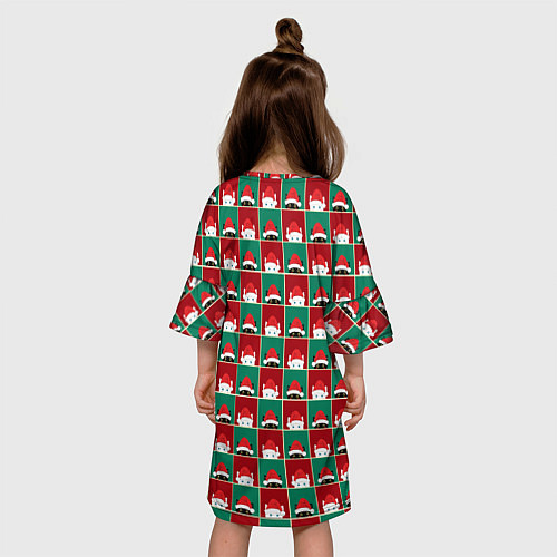 Детское платье Котики в новогодних шапочках / 3D-принт – фото 4
