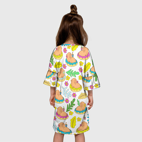 Детское платье Капибары на отдыхе / 3D-принт – фото 4