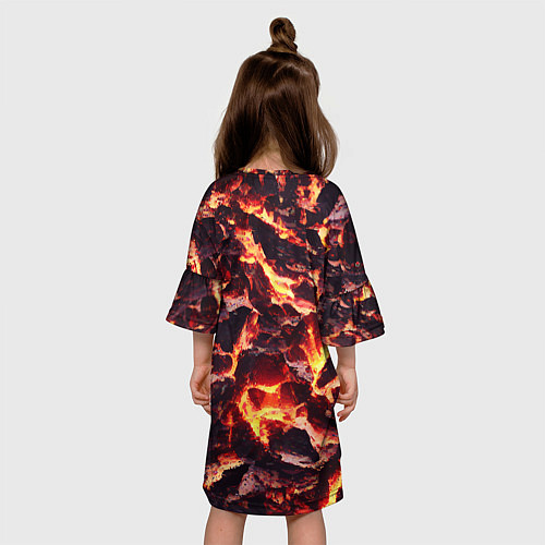 Детское платье Бурлящая лава / 3D-принт – фото 4