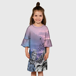 Платье клеш для девочки Lil Peep ангел рисунок, цвет: 3D-принт — фото 2