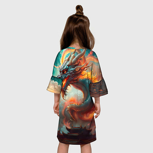 Детское платье Мифический дракон 2024 / 3D-принт – фото 4