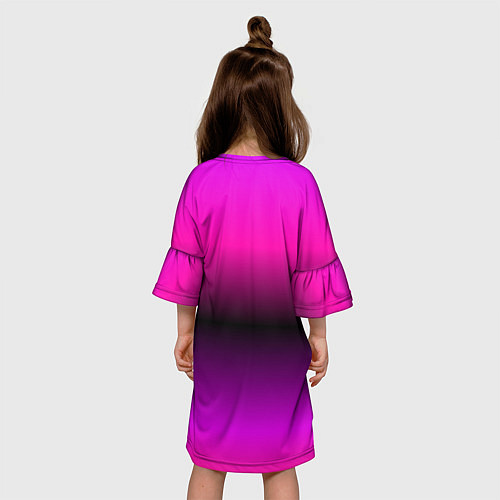 Детское платье Тату Лил Пипа на фиолетовом / 3D-принт – фото 4