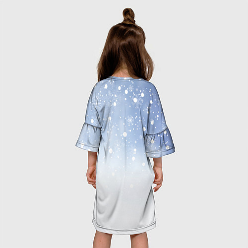 Детское платье Весёлый снеговик в колпаке / 3D-принт – фото 4