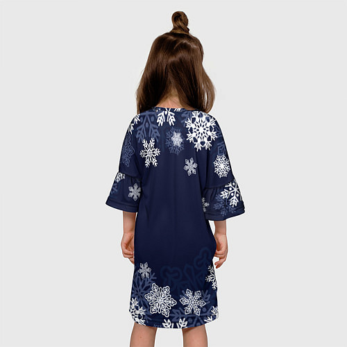 Детское платье Воздушные снежинки / 3D-принт – фото 4
