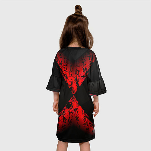 Детское платье Иероглифы и текстуры / 3D-принт – фото 4