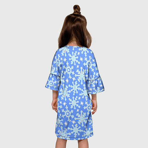 Детское платье Мультяшные снежинки / 3D-принт – фото 4
