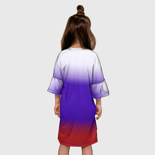 Детское платье Градиент российского флаг / 3D-принт – фото 4