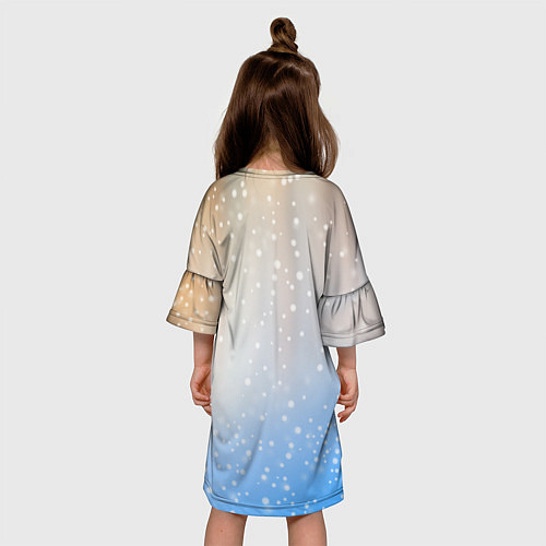 Детское платье Лиса на зимней охоте / 3D-принт – фото 4