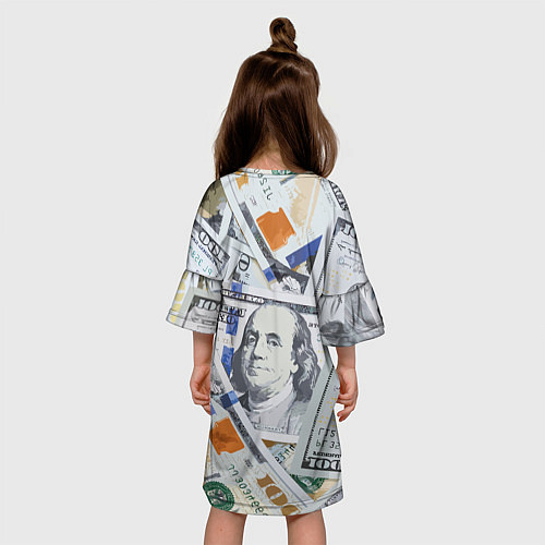 Детское платье Сто зеленых / 3D-принт – фото 4